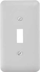 Amerelle 935TW Wallplate, Rectangular, 5 in L, 2-13/16 in W, 1-Gang, Steel, White