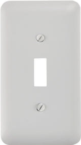Amerelle 935TW Wallplate, Rectangular, 5 in L, 2-13/16 in W, 1-Gang, Steel, White