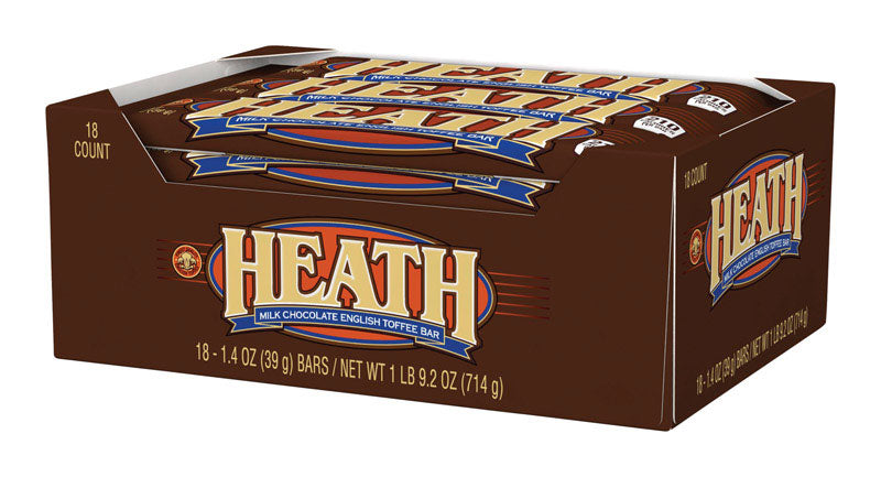 Heath Milk Chocolate English Toffee Candy Bar 1.4 oz, Pack of 18