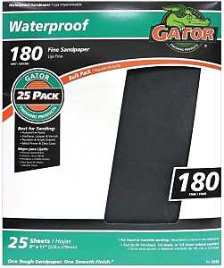 Gator 3284 Sanding Sheet, 11 in L, 9 in W, 180 Grit, Fine, Silicon Carbide Abrasive