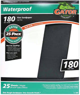 Gator 3284 Sanding Sheet, 11 in L, 9 in W, 180 Grit, Fine, Silicon Carbide Abrasive
