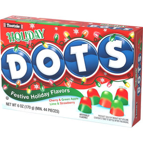 Dots Christmas Cherry, Lime & Vanilla Gumdrops 6 oz, Pack of 12