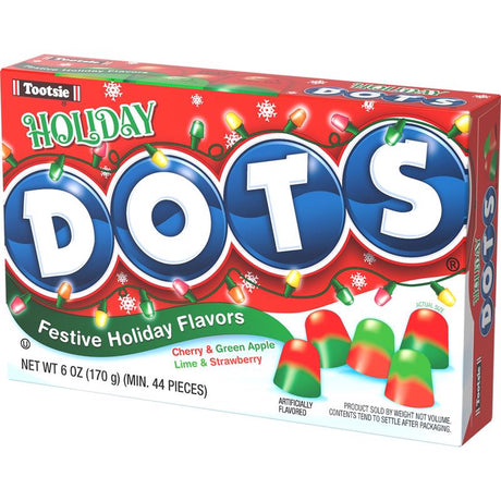 Dots Christmas Cherry, Lime & Vanilla Gumdrops 6 oz, Pack of 12