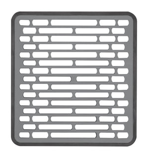 Good Grips 13190610 Sink Mat, 12-1/4 in L, 11-1/2 in W, 1/2 in Thick, Silicone, Gray