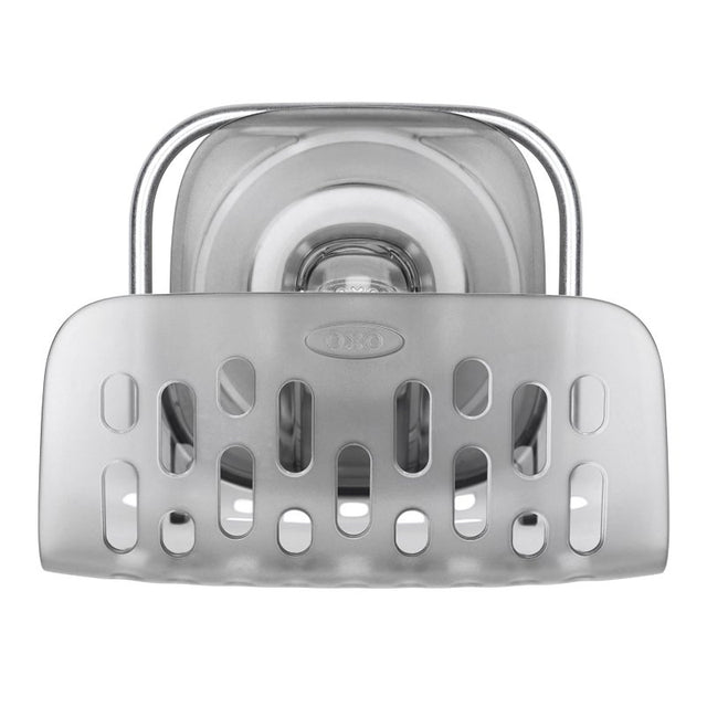 Good Grips StrongHold Series 13273500 Suction Sponge Holder, Stainless Steel, Gray, Suction Mounting, Pack of 6