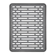 Good Grips 13190530 Sink Mat, 16 in L, 12-1/4 in W, 1/2 in Thick, TPE, Gray