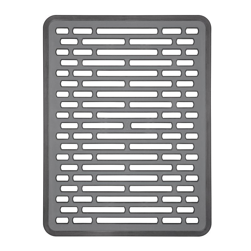Good Grips 13190530 Sink Mat, 16 in L, 12-1/4 in W, 1/2 in Thick, TPE, Gray