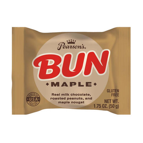 Pearson's Bun Maple Candy 1.75 oz, Pack of 24