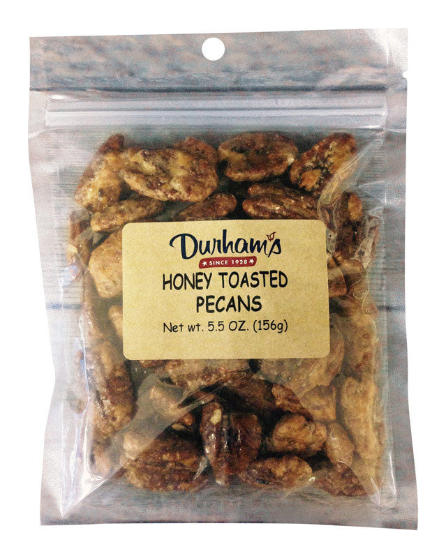Durhams Honey Toasted Pecans 5.5 oz Bagged, Pack of 12