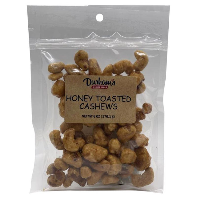 Durhams Honey Toasted Cashews 6 oz Bagged, Pack of 12