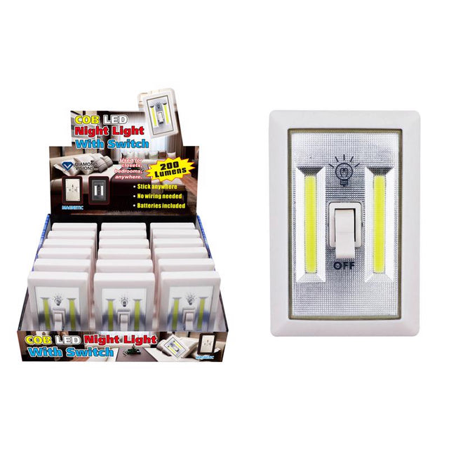 Diamond Visions Automatic/Manual LED Night Light w/ Switch, Pack of 18