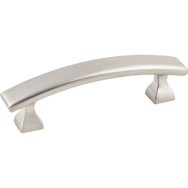 Hardware Resources K3133SN-2 Cabinet Pull, 4 in L Handle, 1-1/8 in H Handle, 1-1/8 in Projection, Zinc, Satin Nickel