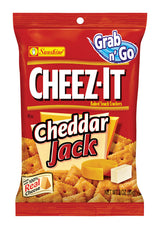 Cheez-It Grab n' Go Cheddar Jack Crackers 3 oz Pegged, Pack of 6