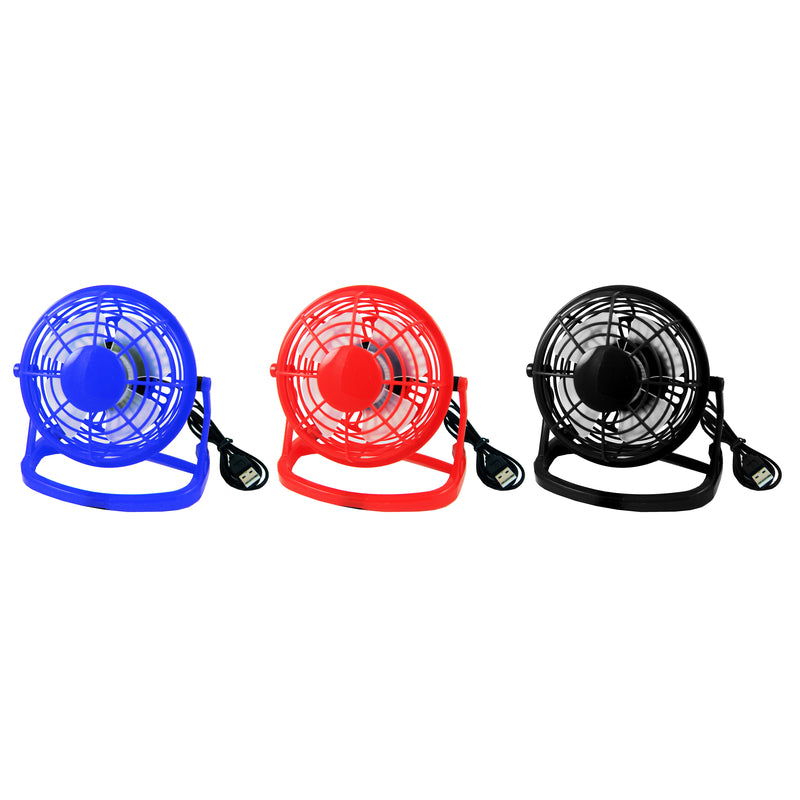 Home Plus 4 in. H X 3.5 in. D 1 speed Mini Fan, Pack of 6