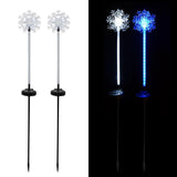 Alpine LED Solar Snowflake Garden Stake 33 in. Pathway Decor, Pack of 12