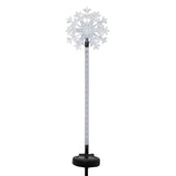 Alpine LED Solar Snowflake Garden Stake 33 in. Pathway Decor, Pack of 12