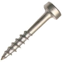 Kreg SPS-F1 100 Pocket-Hole Screw, #6 Thread, 1 in L, Fine Thread, Pan Head, Square Drive, Steel, Zinc-Plated, 100