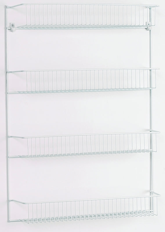 ClosetMaid 803300 4-Tier Wall Rack, 18-3/4 in OAW, 5 in OAD, 25-3/4 in OAH, Metal/Steel, White