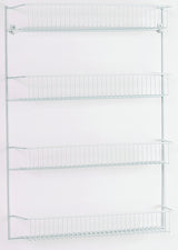 ClosetMaid 803300 4-Tier Wall Rack, 18-3/4 in OAW, 5 in OAD, 25-3/4 in OAH, Metal/Steel, White