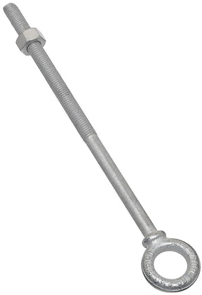 National Hardware N245-183 Eye Bolt,10  in L Shank, 1/2-13 Thread, Coarse Thread, 5-7/8 in L Thread, 1 in ID x 1-3/4 in OD Dia Eye