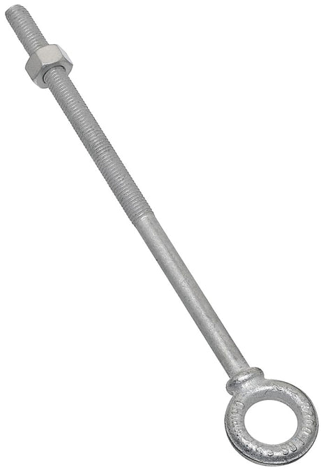 National Hardware N245-183 Eye Bolt,10  in L Shank, 1/2-13 Thread, Coarse Thread, 5-7/8 in L Thread, 1 in ID x 1-3/4 in OD Dia Eye