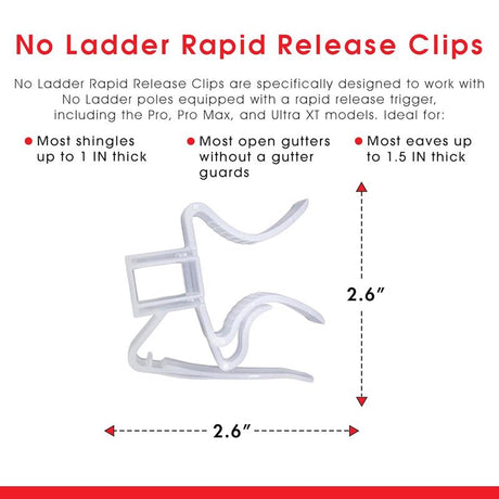 Dyno No Ladder Quick Release Light Clips 25 pk