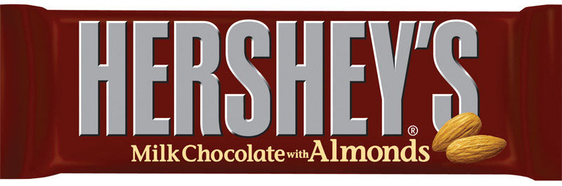 Hershey's Milk Chocolate with Almonds Candy Bar 1.45 oz, Pack of 36