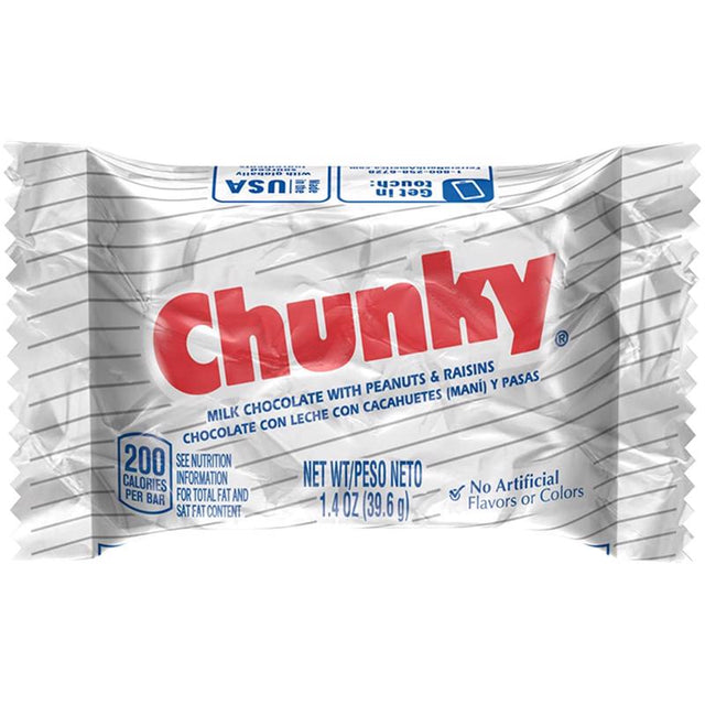 Nestle Chunky Chocolate/Peanut/Raisins Candy Bar 1.4 oz, Pack of 24