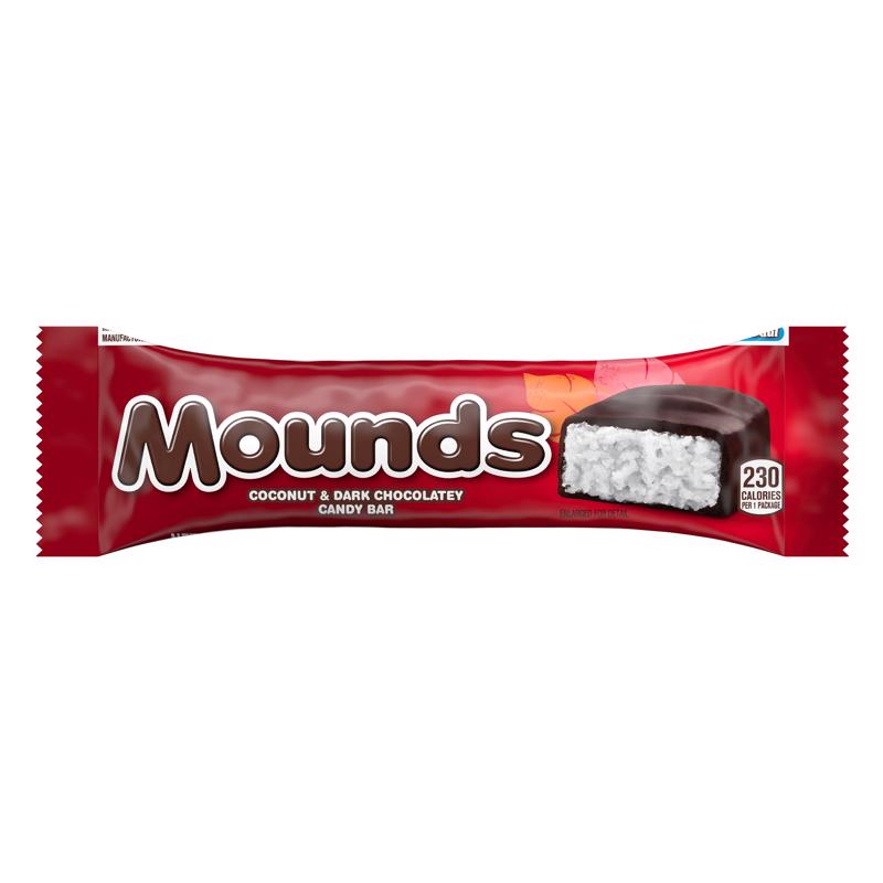 Mounds Dark Chocolate and Coconut Candy Bar 1.61 oz, Pack of 24