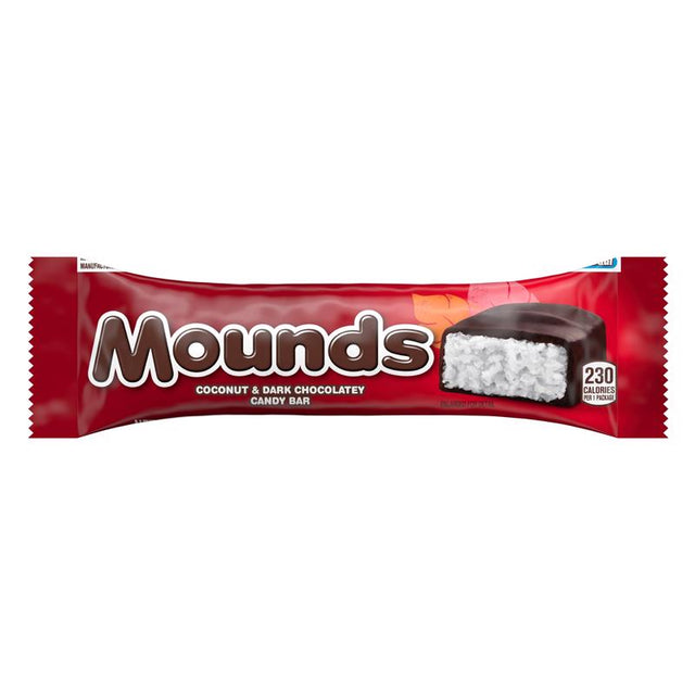 Mounds Dark Chocolate and Coconut Candy Bar 1.61 oz, Pack of 24