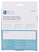 Boston Harbor L5057P-26-10-3L Toothbrush/Tumbler Holder, Acrylic/Zinc, Chrome, Wall