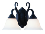 Boston Harbor F3-2W Two Light Vanity Fixture, 120 V, 60 W, A19 or CFL Lamp, Steel Fixture, Matte Black Fixture