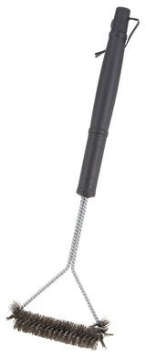 Omaha BBQ-37143 Wide Head Grill Brush, 6-3/4 in W Brush, Stainless Steel Bristle, Plastic Handle, 18 in L