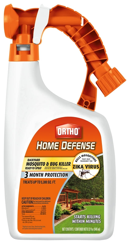 Ortho 437806 Mosquito and Bug Killer, Liquid, Spray Application, 32 oz Bottle