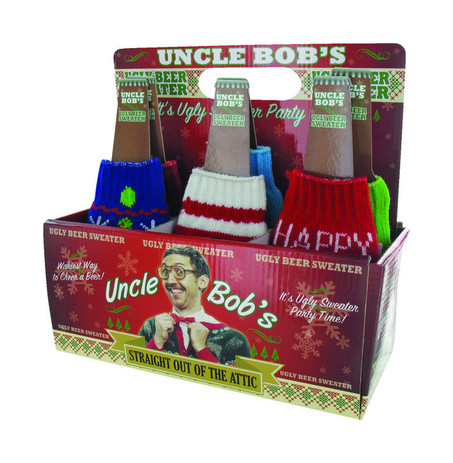 Uncle Bob's Assorted Polyester Ugly Bottle Sweater, Pack of 24