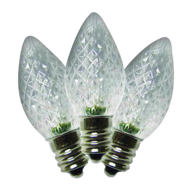 Holiday Bright Lights LED C7 Pure White 25 ct Replacement Christmas Light Bulbs
