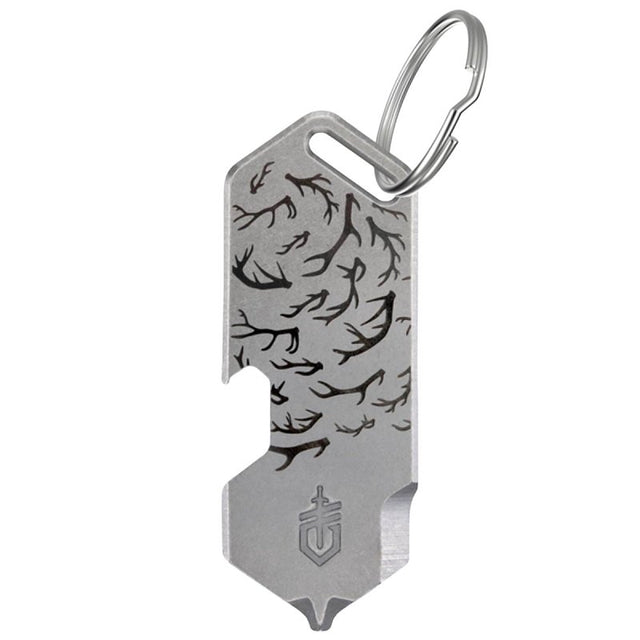 Gerber Shard DT Series 1074040 Antlers Keychain Mini Multi-Tool, 3-Function, Stainless Steel, Silver