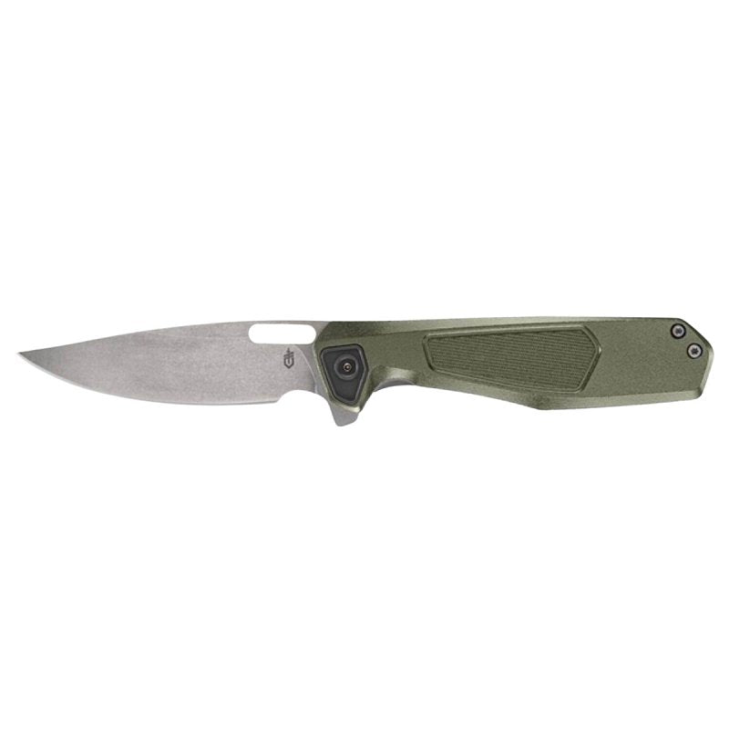 Gerber 1067523 Folding Knife, 3.13 in L Blade, Steel Blade, Ergonomic, Textured Grip Handle, Sage Green Handle