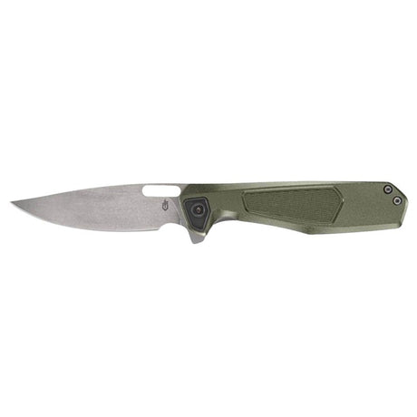 Gerber 1067523 Folding Knife, 3.13 in L Blade, Steel Blade, Ergonomic, Textured Grip Handle, Sage Green Handle