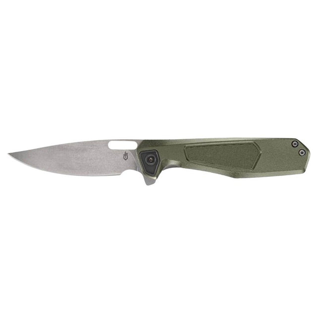 Gerber 1067523 Folding Knife, 3.13 in L Blade, Steel Blade, Ergonomic, Textured Grip Handle, Sage Green Handle