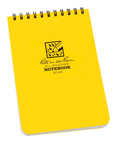 Rite in the Rain 4 in. W X 6 in. L Top-Spiral Yellow All-Weather Notebook, Pack of 12