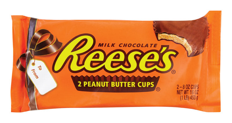 Reese's Chocolate Peanut Butter Candy Bar 1 lb, Pack of 6