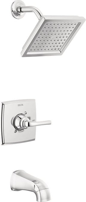 Delta Monitor 14, Geist Series 144864 Tub and Shower Faucet, 1-Function Showerhead, 1.75 gpm Showerhead, 6 gpm Tub