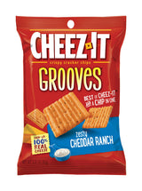Cheez-It Grooves Zesty Cheddar Ranch Crackers 3.25 oz Pegged, Pack of 6