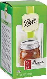 Ball 1440030000 Lid and Band, Regular Mouth, Steel