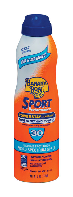 Banana Boat Sport Performance Continuous Spray Sunscreen 6 oz 1 pk, Pack of 12