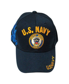 JWM U.S. Navy Logo Baseball Cap Navy Blue One Size Fits All, Pack of 6