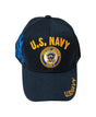 JWM U.S. Navy Logo Baseball Cap Navy Blue One Size Fits All, Pack of 6