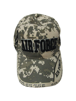 JWM U.S. Air Force Logo Baseball Cap Digital Camouflage One Size Fits All, Pack of 6