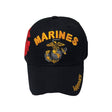 JWM U.S. Marines Logo Baseball Cap Black One Size Fits All, Pack of 6